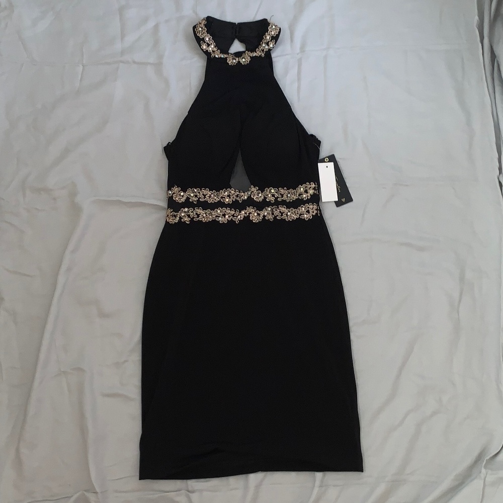 Black & Gold Homecoming Dress